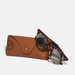 boutique pas cher RAY-BAN Eagleeye Unisex – Lunettes Anti-Lumière Bleue – Bordeaux On Yellow Havana 10