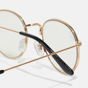 Pier One Unisex – Lunettes Anti-Lumière Bleue – Gold- Coloured Retour Gratuit 10