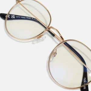 Pier One Unisex – Lunettes Anti-Lumière Bleue – Gold- Coloured Retour Gratuit 12