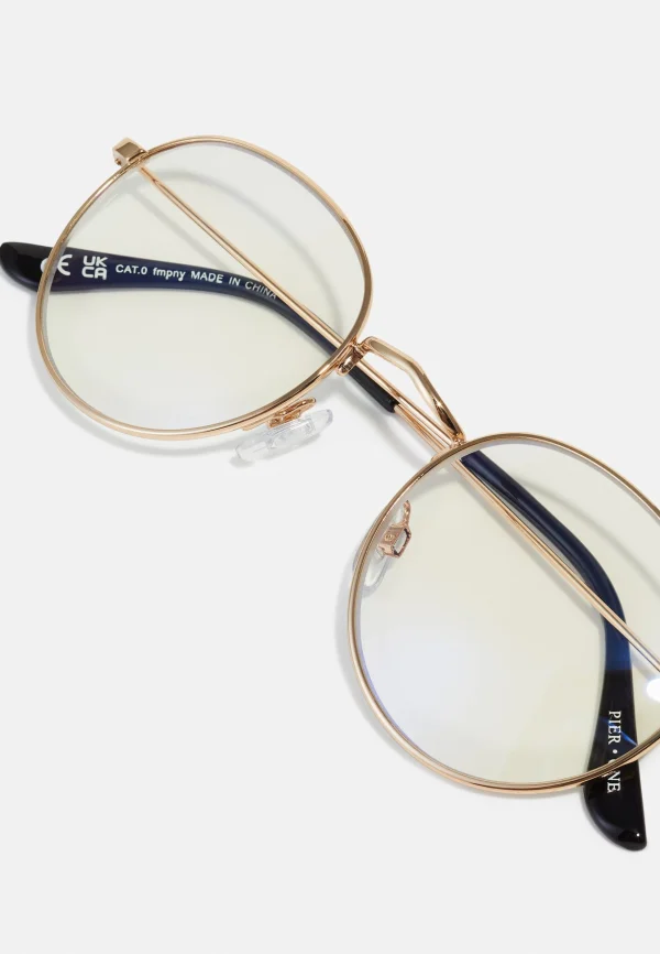 Pier One Unisex – Lunettes Anti-Lumière Bleue – Gold- Coloured Retour Gratuit 5