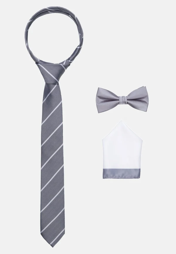 Jack & Jones Jacnecktie Gift Box Set – Mouchoir De Poche – Glacier Gray bas prix 1