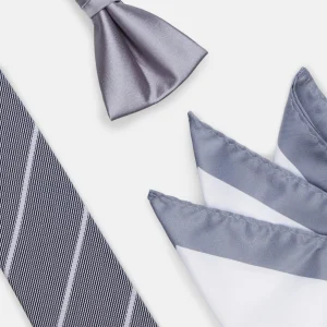 Jack & Jones Jacnecktie Gift Box Set – Mouchoir De Poche – Glacier Gray bas prix 21