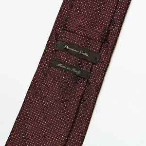 remise en ligne Massimo Dutti Blend Polka Dot – Cravate – Bordeaux 13