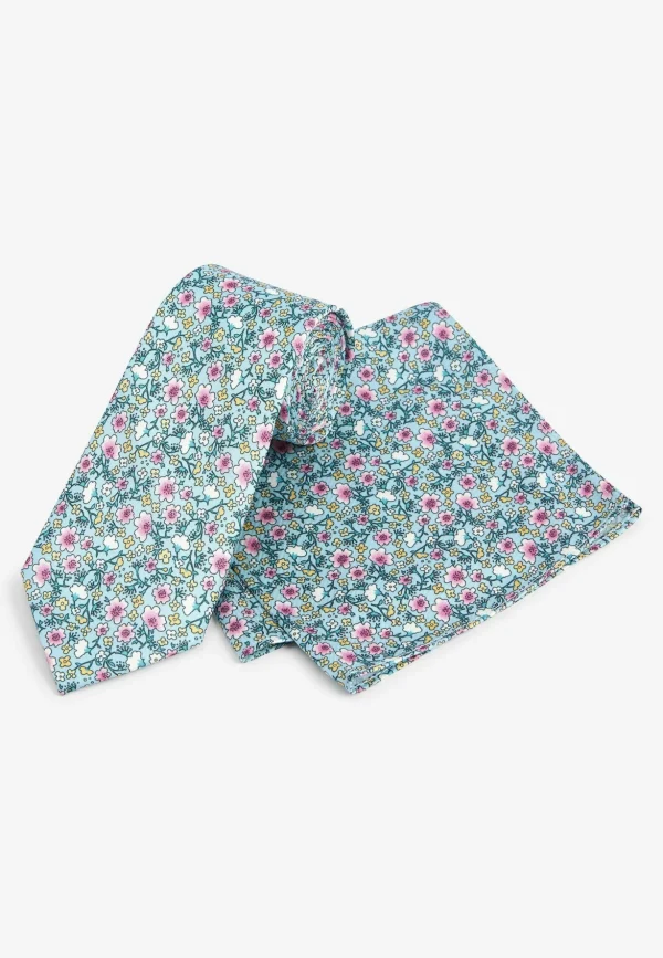 Next Set Regular – Cravate – Light Blue Floral Boutique 1