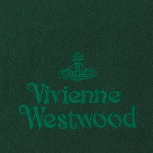 magasin paris Vivienne Westwood Embroidered Logo Scarf Unisex – Écharpe – Dark Green 9