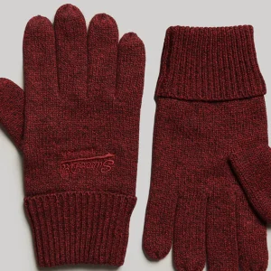 soldes de Noël Superdry Essential Plain – Gants – Dark Red Grit 7