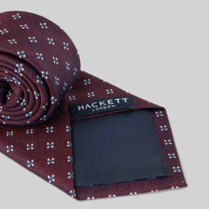 Neuve avec étiquette Hackett London Neat Patten – Cravate – Wine Purple 6