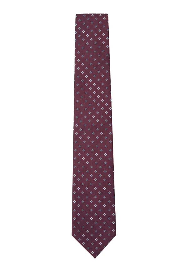 Neuve avec étiquette Hackett London Neat Patten – Cravate – Wine Purple 1