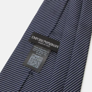 Emporio Armani Cravate – Navy Blue marque moins cher 9