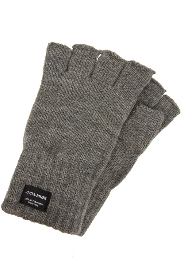 boutiqued en ligne Jack & Jones Jachenry Fingerless Gloves – Mitaines – Grey Melange 1