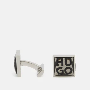 Hugo Sparkling – Boutons De Manchette – Silver-Coloured De Qualité 12