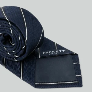 Hackett London Textured Stripe – Cravate – Navy qualité supérieure 6