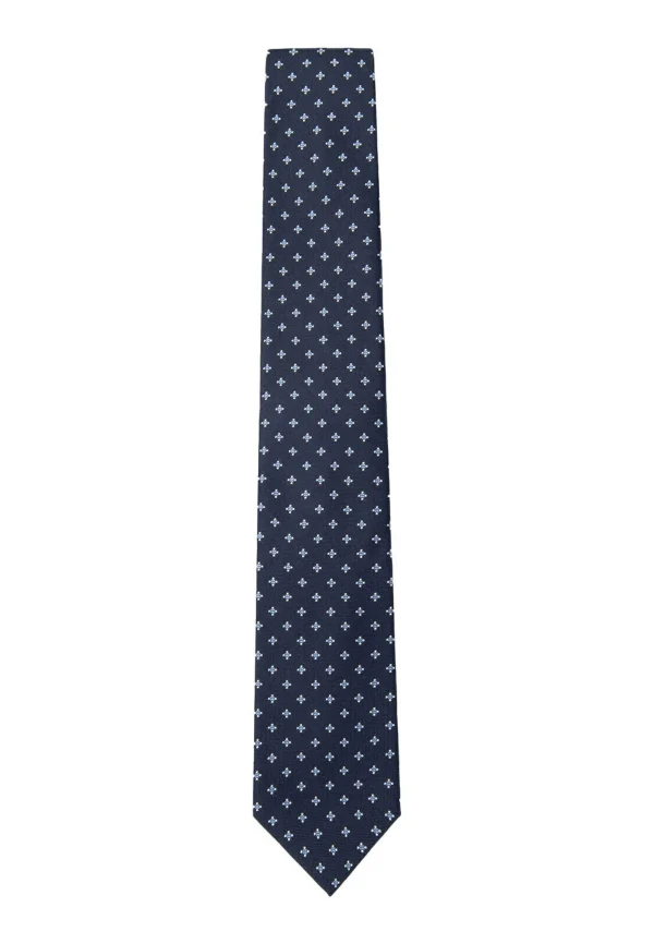 Hackett London Neat Patten – Cravate – Navy Sky Pas Cher Magasin Soldes 1