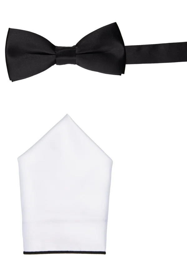 Only & Sons Onsted Bow Tie Set – Mouchoir De Poche – Black prix de gros 3