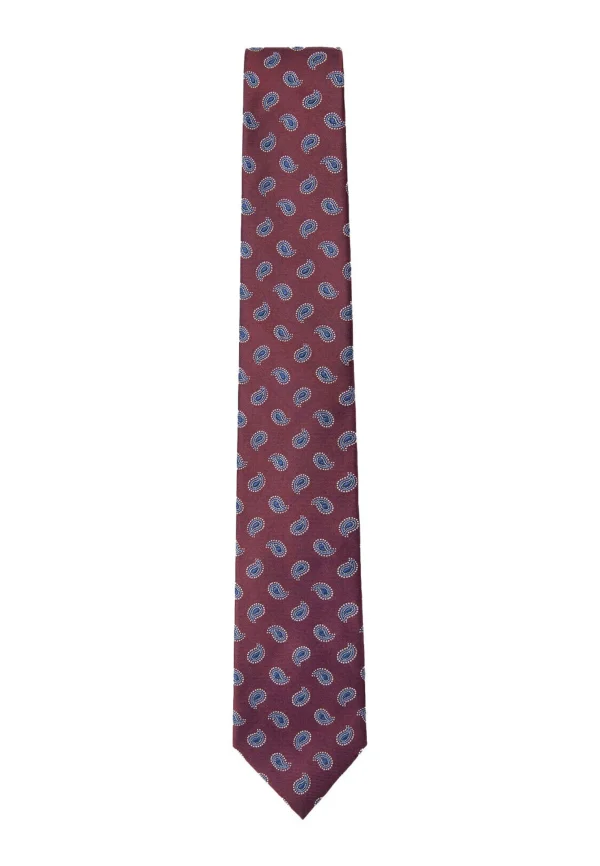 Hackett London Mayfair Pine – Cravate – Wine Purple soldes en ligne 1