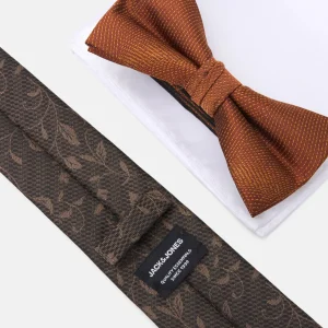 Jack & Jones Jacgoldie Necktie Set – Cravate – Black/Bronze excellente qualité 21