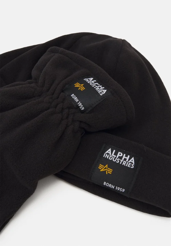 De Qualité Alpha Industries Label Beanie And Glove Set Unisex – Bonnet – Black 5