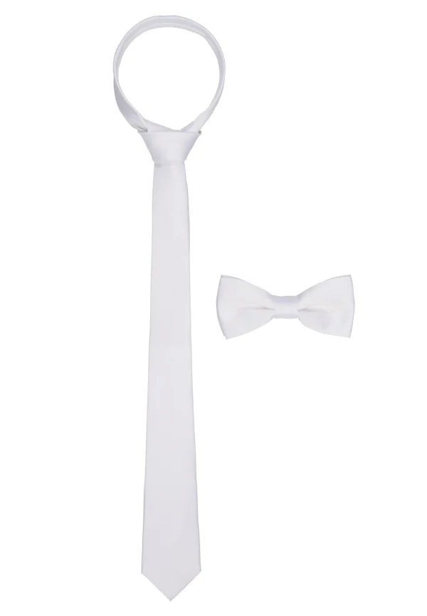 Pas Cher soldes France Only & Sons Onstheo Bow Tie Set – Noeud Papillon – White 1