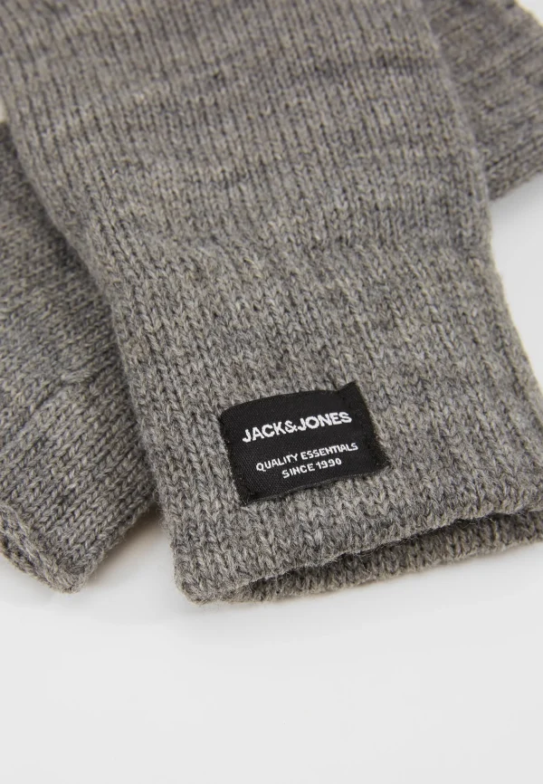 boutiqued en ligne Jack & Jones Jachenry Fingerless Gloves – Mitaines – Grey Melange 5