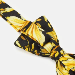 magasin solde Versace Bowtie Soldato Reciclato Barocco All Over Unisex – Cravate – Nero/Oro 9