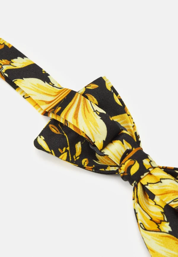 magasin solde Versace Bowtie Soldato Reciclato Barocco All Over Unisex – Cravate – Nero/Oro 4