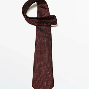 remise en ligne Massimo Dutti Blend Polka Dot – Cravate – Bordeaux 17