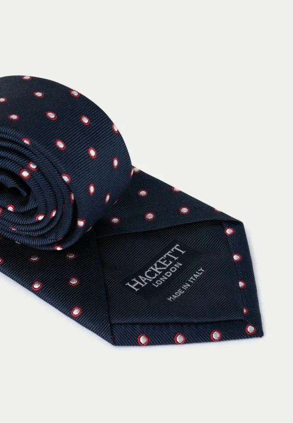 france en ligne Hackett London Egg Dot – Cravate – Navy 3