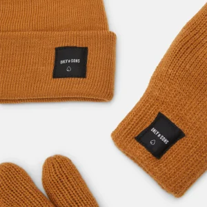 prix abordable Only & Sons Onsxbox Gloves Beanie Unisex Set – Gants – Camel 12