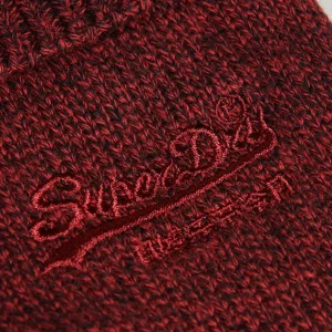 soldes de Noël Superdry Essential Plain – Gants – Dark Red Grit 9